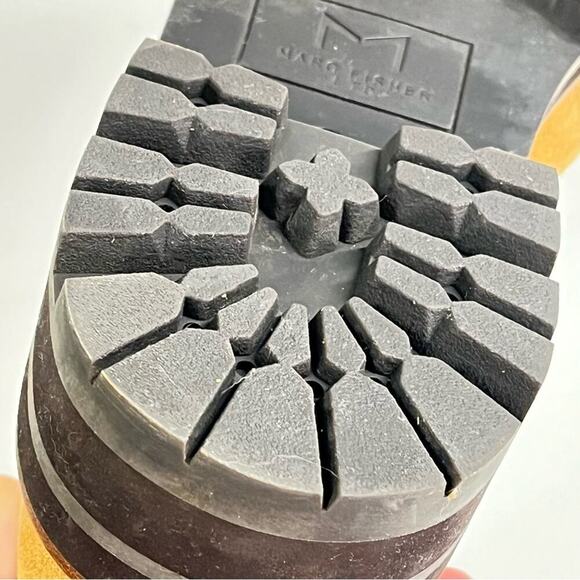 Marc Fisher 9 mlizzie Lizzie Shearling Winter Boots Women brown leather lug - Picture 9 of 11